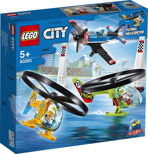 LEGO City Airport Air Race Toy, Plane & Helicopters Play Set, Aeroplane - 60260
