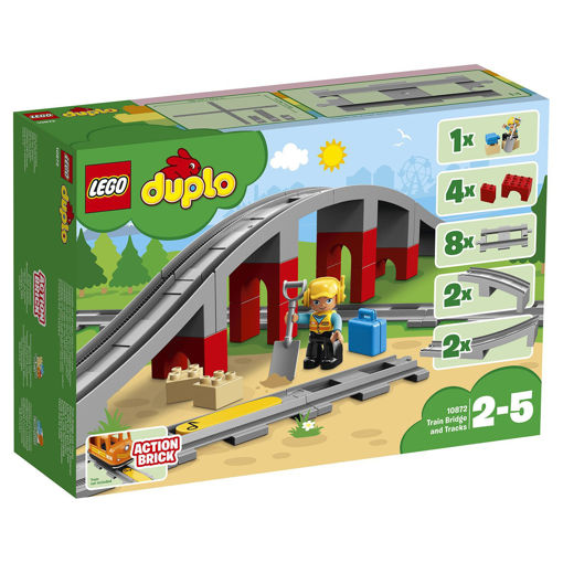 Lego , Duplo , Train Bridge and Tracks, 10872